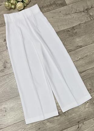Молочные штаны-кюлоты, свободные штаны zara,