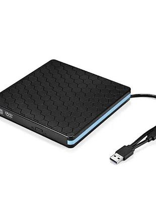 Зовнішній dvd-привід bt686 usb 3.0 type-c - оптичний привід для читання запису дисків чорний