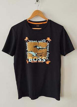Оригінальна чоловіча футболка boss orange — модель teeshark
