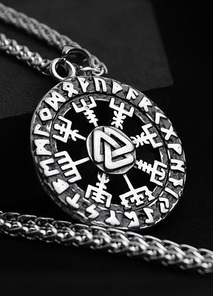 Мужской кулон на шею из нержавеющей стали "valknuta chain". кулоны. кулоны для мужчины. стильные аксессуары.
