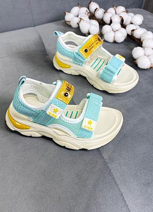 Босоножки fashion, бирюзовые