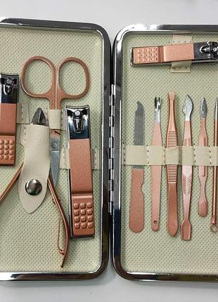Маникюрный набор, 12 предметов в удобном футляре dr-0191