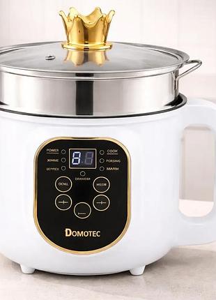 Электрическая кастрюля domotec ms-7729, 1.8 л, 2000 вт, с пароваркой