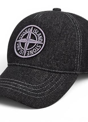 Кепка stone island мужская джинсовая бейсболка с 3d вышивкой весна-осень 59-60