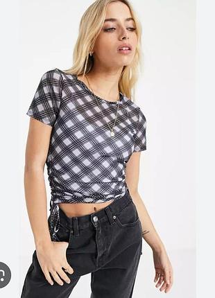 Топ сетка в клетку от hollister