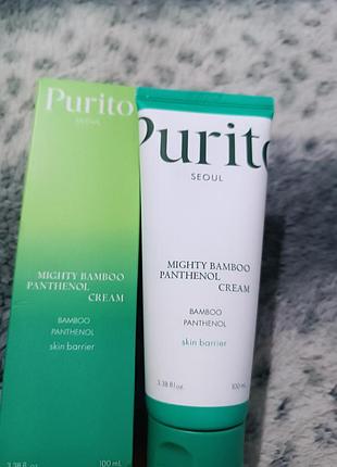 Крем зволожуючий з пантенолом purito seoul mighty bamboo panthenol cream, 100ml