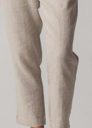 Льняные брюки от zara basic collection, размер m-l.