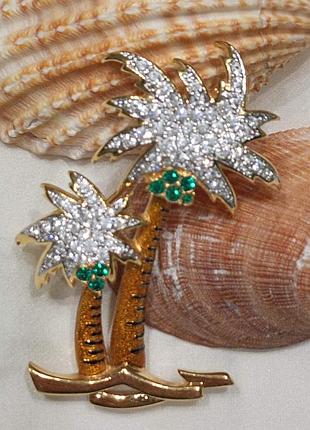 Swarovski пальма очень жидкая винтажная брошь