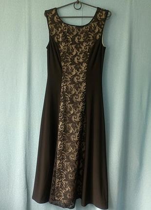 Платье с кружевом на подкладке, нарядное, вечернее dress yessica 36