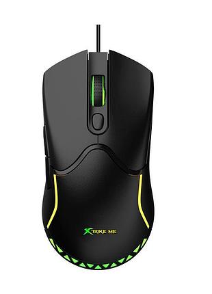 Мышь компьютерная игровая xtrike me gm-217 wired mouse 1200-3600dpi черный