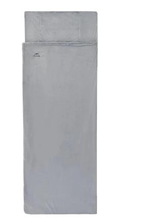 Спальный мешок naturehike cnk2300sd022 225×80 см с интегрированной подушкой light grey