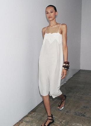 Біла сукня zw колекції zara