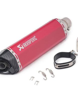 Akrapovic мото прямоток hexagonal 47 см для мотоциклу вихлоп прямоточний глушник три-аволо