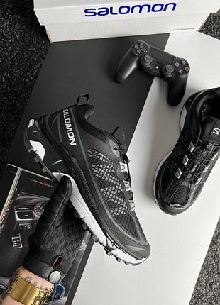👟 мужские кроссовки salomon xt-6 ft black white акция