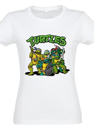 Футболка черепашки-ниндзя teenage mutant ninja turtles (f0067) белый