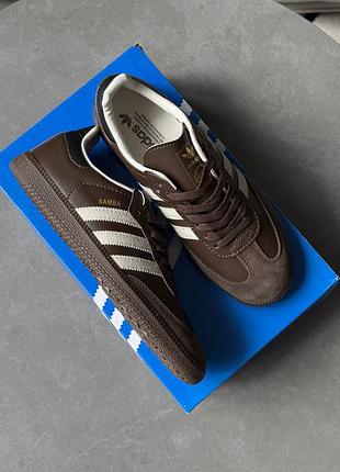 Кросівки adidas samba og dark brown beige gum