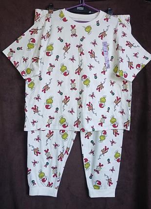 Костюм женский домашний, котон, grinch,  xl-2xl, батл