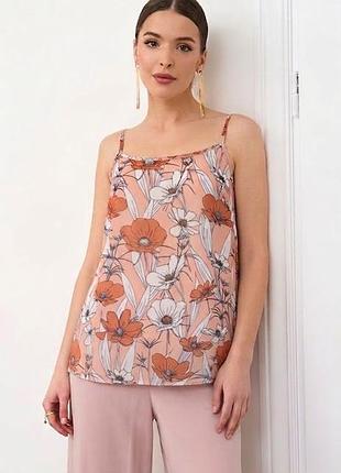 F&f річний топ 50 розмір з квітковим принтом блузка 50 розмір