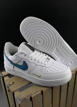 N1ke air force 1 2021 белые с синим