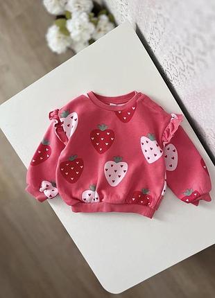 Классный свитшот m&s, свитшот клубнички, кофта, свитерок