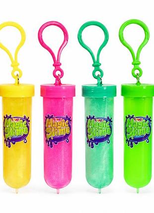 Набор слаймов magic slime в тубах с брелоком, 6 цветов