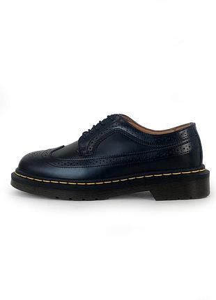 Туфли женские черные кожаные dr martens, ботинки