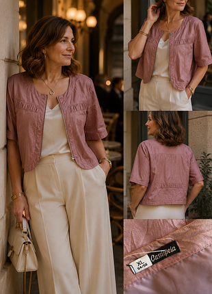 Лёгкая куртка-жакет в оттенке dusty rose • relaxed style