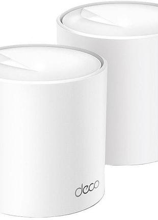 Домашняя mesh wi-fi система tp-link deco x50(2-pack) 3000 мбит/с белый