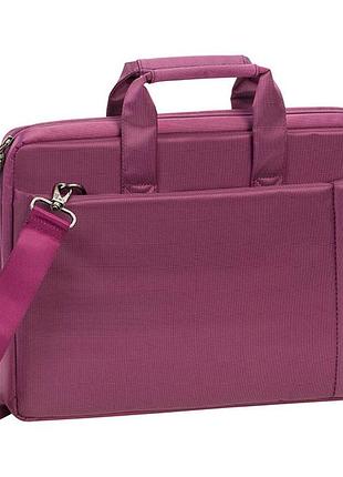 Сумка для ноутбука rivacase central 8231 15.6" polyester на молнии фиолетовая