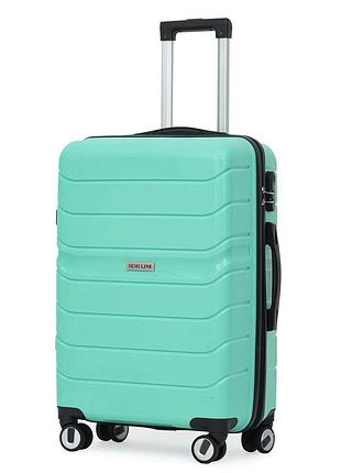 Чемодан semi line 26" (m) sea green (t5617-2), бирюзовый, бузковий