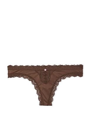 Трусики-стринги victoria ́s secret xs, s с кружевом, оригинал