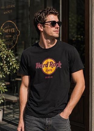 Чоловіча чорна футболка hard rock cafe berlin / мужская черная футболка
