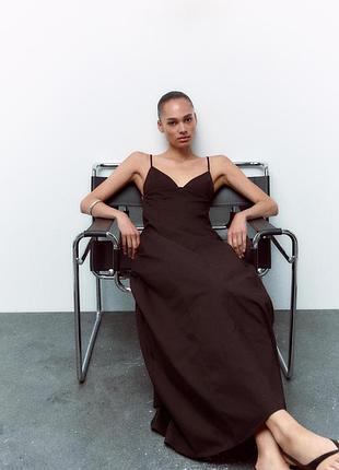 Платье женское zara с открытой спиной
