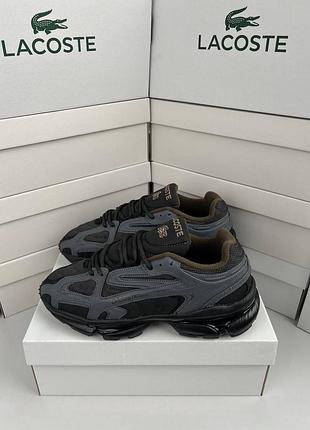 Чоловічі кросівки lacoste l003 2k24 prm grey black