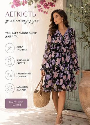 Сукня шифон у квіти s