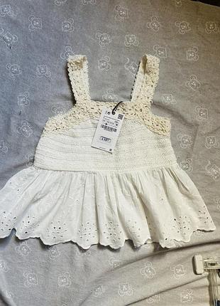 Туніка з мереживом на дівчинку,zara