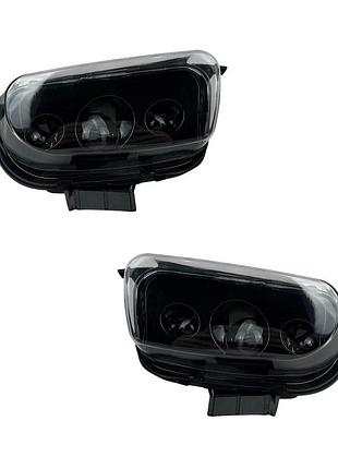 Led противотуманные фары vw t4 transporter / caravelle (т4) 3 линзы 60w + дхо (drl) светодиодные птф light x комплект
