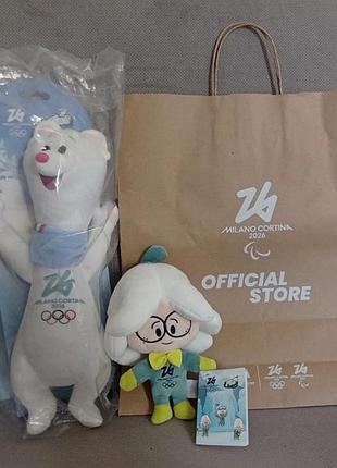 Набор призеров олимпиады milano cortina 2026 tina 35 genius flo 20 см официальных талисманов