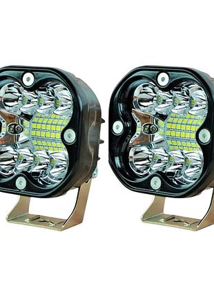 Комплект дополнительных led фар jr-22smd 45w 6000k (круглые, комбинированный луч, 2 шт.)