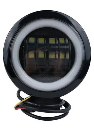 Led фара 40w круглая с дхо (90х55 мм) с дхо и стг 12-24v 1 шт (03310)