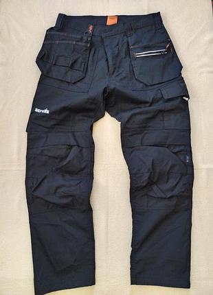 Брюки рабочие профессиональные с накладными карманами scruffs hard wear cordura размер 52