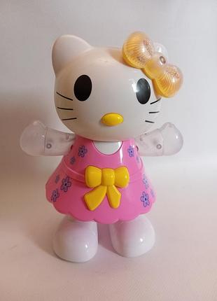 Интерактивная игрушка. танцующий светящийся робот hello kitty.