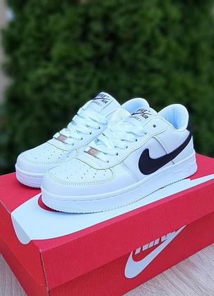 N1ke air force 1 белые с чёрным