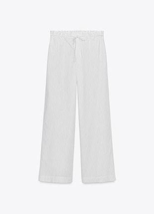 Жіночі брюки в піжамному стилі wide leg від zara