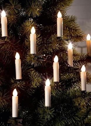 Светодиодная гирлянда свечи livarno home 20 led для елки
