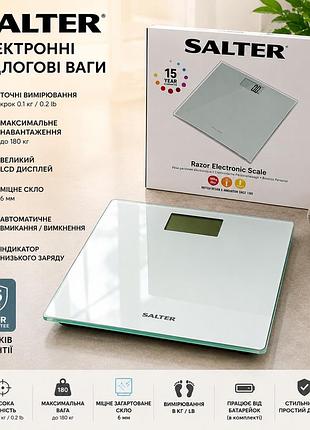 Електронні підлогові ваги salter razor electronic scale цифрові ваги до 180 кг скляні