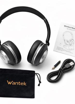 Бездротова bluetooth гарнітура wantek з мікрофоном і шумозаглушенням для пк, ноутбука та телефона