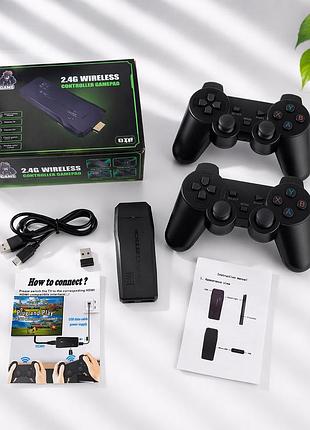 Игровая приставка 2.4g wireless gamepad + 2 джойстика, hdmi mini console, plug & play для тв, ретро игры