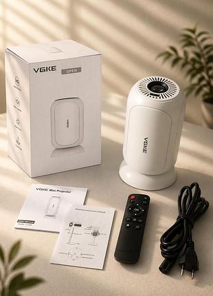 Мини проектор vgke hd wifi портативный | домашний кинотеатр, bluetooth, пульт, компактный