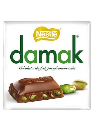 Молочний шоколад nestle damak з фісташками 60 г